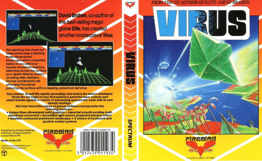 Virus box art for ZX Spectrum